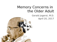 Memory Concerns in the Elderly