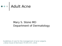 Adult Acne