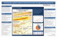 Developing a spatial model of estimated tornado damage for Des Moines, IA