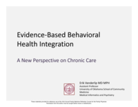 Evidence-Based Behavioral Health Integration: A New Perspective on Chronic Care