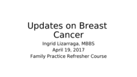 Updates in Breast Cancer