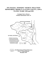 Sny Magill Nonpoint Source Pollution Monitoring Project, Clayton County, Iowa: water years 1992 and 1993