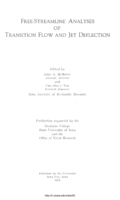 Free-streamline analyses of transition flow and jet deflection