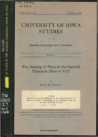 The staging of plays in the Spanish peninsula prior to 1555