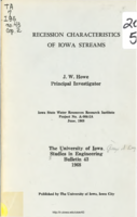 Recession characteristics of Iowa streams