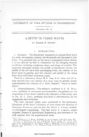 A study in flood waves