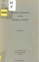 Laboratory instruction in the mechanics of fluids