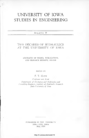 Two decades of hydraulics at the University of Iowa: abstracts of theses, publications, and research reports, 1919-1938