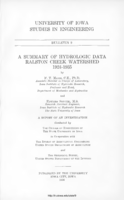 A summary of hydrologic data, Ralston creek watershed, 1924-1935