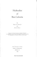 Hydraulics of box culverts