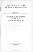 The physical and anti-knock properties of gasoline alcohol blends