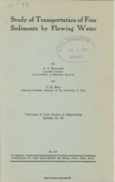 Study of transportation of fine sediments by flowing water