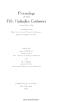Proceedings of the Fifth Hydraulics Conference