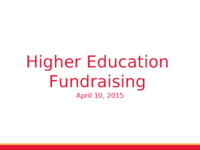 Higher Education Fundraising