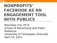 Nonprofits' Facebook as an Engagement Tool with Publics