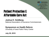 Patient Protection & Affordable Care Act