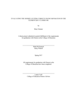 Evaluating the Degree of STEM Curriculum Incorporation in the Elementary Classroom