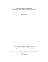 Cooperative Capital Contractarianism: A Response to David Gauthier’s Morals by Agreement