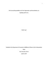 The Personal Responsibility and Work Opportunity and Reconciliation Act:  Spending and Poverty