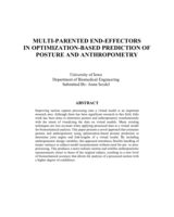 Multi-Parented End-Effectors in Optimization-Based Prediction of Posture and Anthropometry