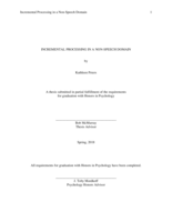 Incremental Processing in a Non-Speech Domain