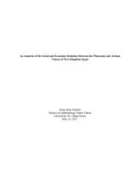 An Analysis of the Social and Economic Relations Between the Pharaonic and Artisan Classes of New Kingdom Egypt