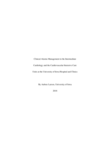 Clinical Alarms Management in the Intermediate Cardiology and Cardiovascular Intensive Care Units at the University of Iowa Hospital and Clinics