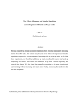 The Effects of Response and Stimulus Repetition across Sequences of Trials in Go/No-go Tasks
