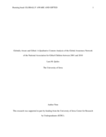 Globally Aware and Gifted: A Qualitative Content-Analysis of the Global Awareness Network of the National Association for Gifted Children between 2001 and 2010