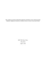 The Andreae System: Defending Brewing Interests and Consolidating German-American Political Power in the 1914 Iowa State Elections