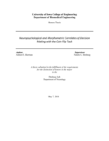Neuropsychological and Morphometric Correlates of Decision  Making with the Coin Flip Task