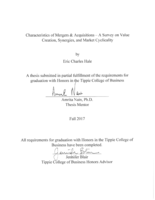 Characteristics of Mergers & Acquisitions – A Survey on Value Creation, Synergies, and Market Cyclicality
