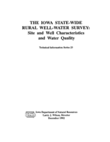 The Iowa state-wide rural well-water survey: site and well characteristics and water quality