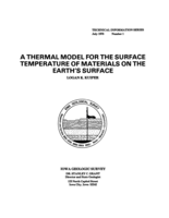A thermal model for the surface temperature of materials on the earth's surface