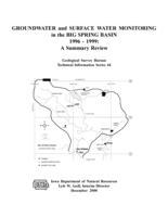 Groundwater and surface water monitoring in the Big Spring basin 1996-1999: a summary review