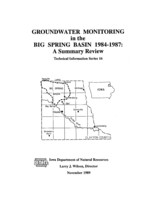 Groundwater monitoring in the Big Spring Basin, 1984-1987: a summary review