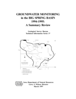 Groundwater monitoring in the Big Spring Basin, 1994-1995: a summary review