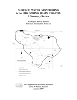 Surface water monitoring in the Big Spring Basin, 1986-1992: summary review