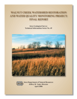 Walnut Creek watershed restoration and water quality monitoring project: final report