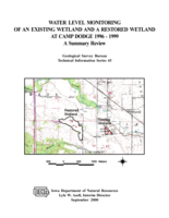 Water level monitoring of an existing wetland and a restored wetland at Camp Dodge 1996-1999: a summary review