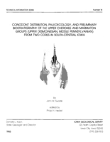 Conodont distribution, paleoecology, and preliminary biostratigraphy of the Upper Cherokee and Marmaton groups (Upper Desmoinesian, Middle Pennsylvanian) from two cores in south-central Iowa