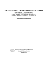 An Assessment of on-farm applications of the late-spring soil nitrate test in Iowa