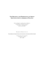 Renewal and Persistence of Group Identification in American Politics