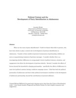 Political Context and The Development of Party Identification in Adolescence