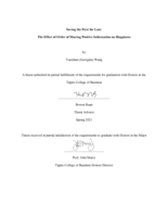 Saving the First for Last: The Effect of Order of Sharing Positive Information on Happiness