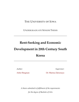 Rent-Seeking and Economic Development in 20th Century South Korea