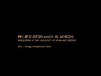 Philip Guston and H. W. Janson: Modernism at the University of Iowa and Beyond