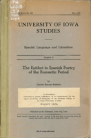 The epithet in Spanish poetry of the romantic period
