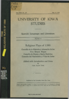 Religious plays of 1590: Comedia de la historia y adoración de los tres Rreyes magos, Comedia de buena y santa doctrina, Comedia del nacimiento y vida de Judas