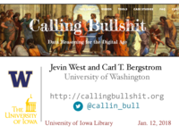 Keynote - Calling Bullshit: Data Reasoning for the Digital Age